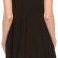 Sakkas Alechia Mid Length Tank Top Sleeveless Embroidered Caftan Dress / Cover Up