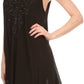 Sakkas Alechia Mid Length Tank Top Sleeveless Embroidered Caftan Dress / Cover Up