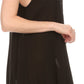 Sakkas Alechia Mid Length Tank Top Sleeveless Embroidered Caftan Dress / Cover Up