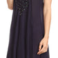 Sakkas Alechia Mid Length Tank Top Sleeveless Embroidered Caftan Dress / Cover Up