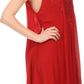 Sakkas Alechia Mid Length Tank Top Sleeveless Embroidered Caftan Dress / Cover Up