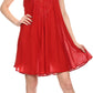 Sakkas Alechia Mid Length Tank Top Sleeveless Embroidered Caftan Dress / Cover Up