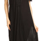 Sakkas Hayden Embroidered Lace-Up Caftan Dress / Cover Up with Eyelet Sleeves