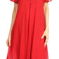 Sakkas Hayden Embroidered Lace-Up Caftan Dress / Cover Up with Eyelet Sleeves