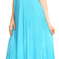 Sakkas Hayden Embroidered Lace-Up Caftan Dress / Cover Up with Eyelet Sleeves