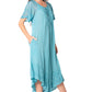 Sakkas Helena Embroidered Nightgown / Women Sleepwear with Eyelet Sleeves