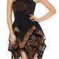 Sakkas Batik Handkerchief Hem Short Dress