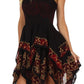 Sakkas Batik Handkerchief Hem Short Dress