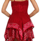 Sakkas Batik Handkerchief Hem Short Dress