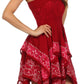 Sakkas Batik Handkerchief Hem Short Dress