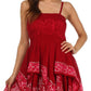 Sakkas Batik Handkerchief Hem Short Dress