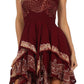 Sakkas Batik Handkerchief Hem Short Dress