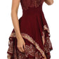 Sakkas Batik Handkerchief Hem Short Dress