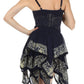 Sakkas Batik Handkerchief Hem Short Dress