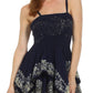 Sakkas Batik Handkerchief Hem Short Dress