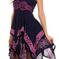 Sakkas Batik Handkerchief Hem Short Dress