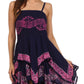 Sakkas Batik Handkerchief Hem Short Dress