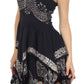 Sakkas Batik Handkerchief Hem Short Dress
