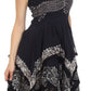 Sakkas Batik Handkerchief Hem Short Dress