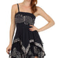 Sakkas Batik Handkerchief Hem Short Dress