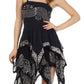 Sakkas Batik Handkerchief Hem Short Dress