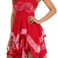 Sakkas Batik Handkerchief Hem Short Dress