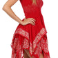 Sakkas Batik Handkerchief Hem Short Dress