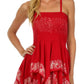 Sakkas Batik Handkerchief Hem Short Dress