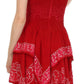 Sakkas Batik Handkerchief Hem Short Dress