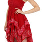 Sakkas Batik Handkerchief Hem Short Dress