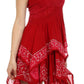 Sakkas Batik Handkerchief Hem Short Dress
