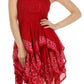 Sakkas Batik Handkerchief Hem Short Dress