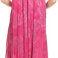 Sakkas Sayli Long Tie Dye Cap Sleeve Embroidered Wide Neck Caftan Dress / Cover Up