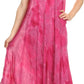 Sakkas Sayli Long Tie Dye Cap Sleeve Embroidered Wide Neck Caftan Dress / Cover Up
