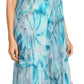 Sakkas Sayli Long Tie Dye Cap Sleeve Embroidered Wide Neck Caftan Dress / Cover Up
