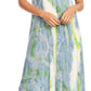 Sakkas Sayli Long Tie Dye Cap Sleeve Embroidered Wide Neck Caftan Dress / Cover Up