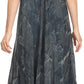 Sakkas Sayli Long Tie Dye Cap Sleeve Embroidered Wide Neck Caftan Dress / Cover Up