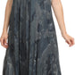Sakkas Sayli Long Tie Dye Cap Sleeve Embroidered Wide Neck Caftan Dress / Cover Up