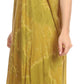 Sakkas Sayli Long Tie Dye Cap Sleeve Embroidered Wide Neck Caftan Dress / Cover Up