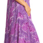 Sakkas Sayli Long Tie Dye Cap Sleeve Embroidered Wide Neck Caftan Dress / Cover Up