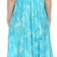 Sakkas Sayli Long Tie Dye Cap Sleeve Embroidered Wide Neck Caftan Dress / Cover Up