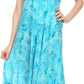 Sakkas Sayli Long Tie Dye Cap Sleeve Embroidered Wide Neck Caftan Dress / Cover Up