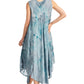 Sakkas Laeila Tie Dye Washed Long Sleeveless Tank Top Caftan Dress / Cover Up
