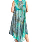 Sakkas Laeila Tie Dye Washed Long Sleeveless Tank Top Caftan Dress / Cover Up