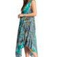 Sakkas Laeila Tie Dye Washed Long Sleeveless Tank Top Caftan Dress / Cover Up