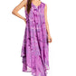Sakkas Laeila Tie Dye Washed Long Sleeveless Tank Top Caftan Dress / Cover Up