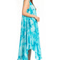 Sakkas Laeila Tie Dye Washed Long Sleeveless Tank Top Caftan Dress / Cover Up