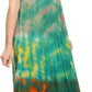 Sakkas Kaylaye Long Tie Dye Ombre Embroidered Cap Sleeve Caftan Dress / Cover Up