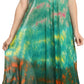 Sakkas Kaylaye Long Tie Dye Ombre Embroidered Cap Sleeve Caftan Dress / Cover Up