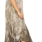 Sakkas Kaylaye Long Tie Dye Ombre Embroidered Cap Sleeve Caftan Dress / Cover Up
